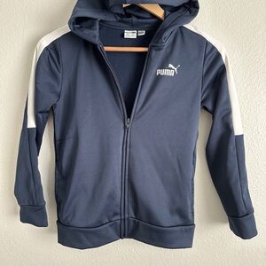 Puma Kids Dark Blue Zip-Up Hoodie